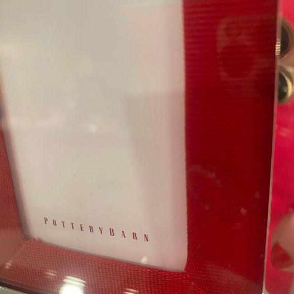 Pottery Barn grosgrain silver picture frame stocking holder - Picture 6 of 8